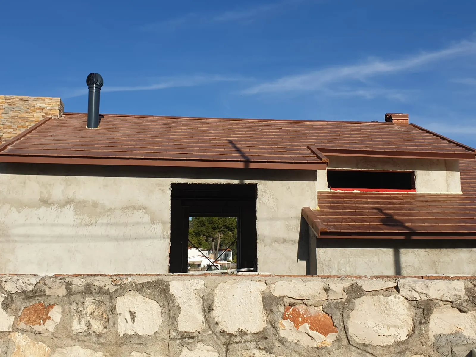 Obra tejas planas